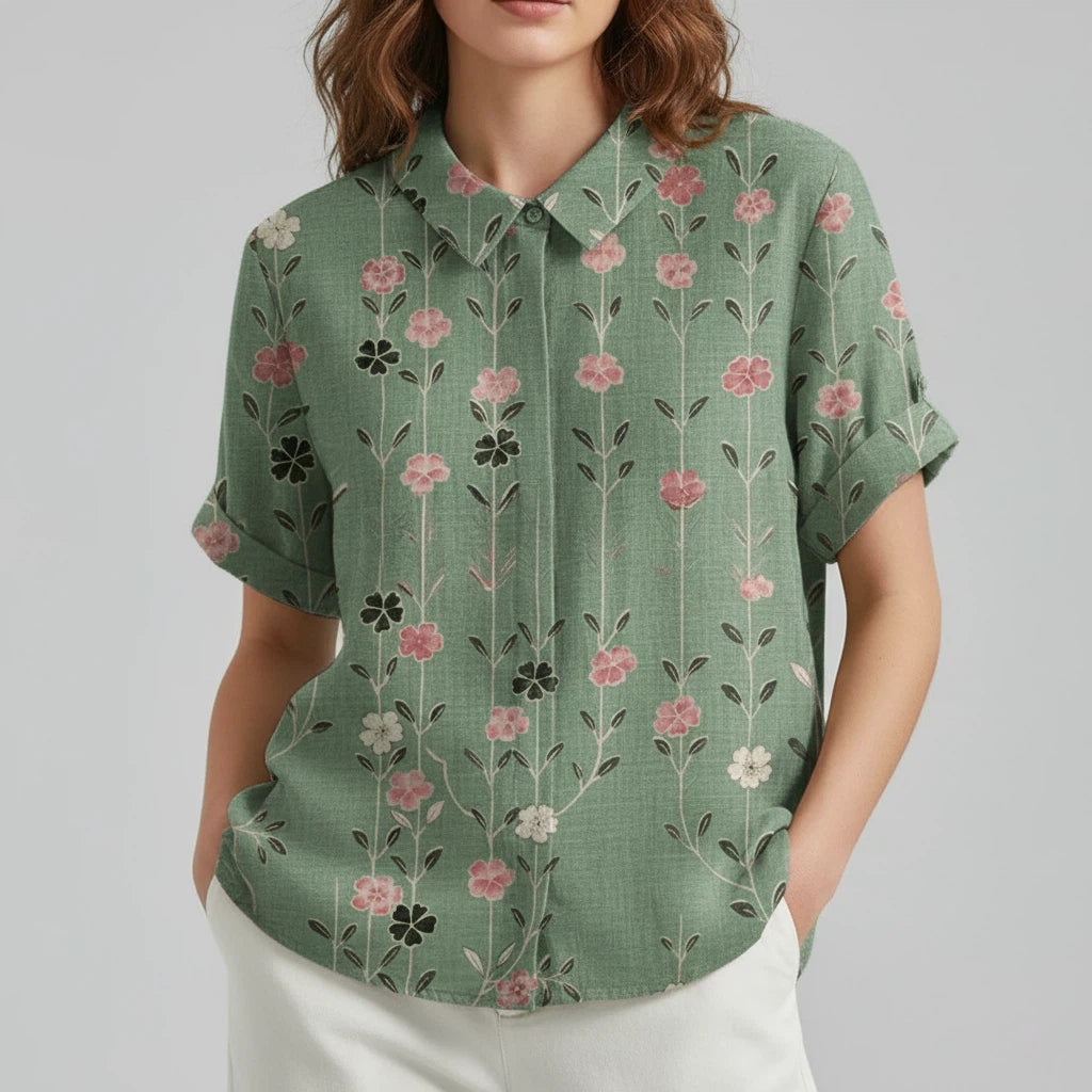 Blouse Women Black Floral Print | Summer Everyday Top