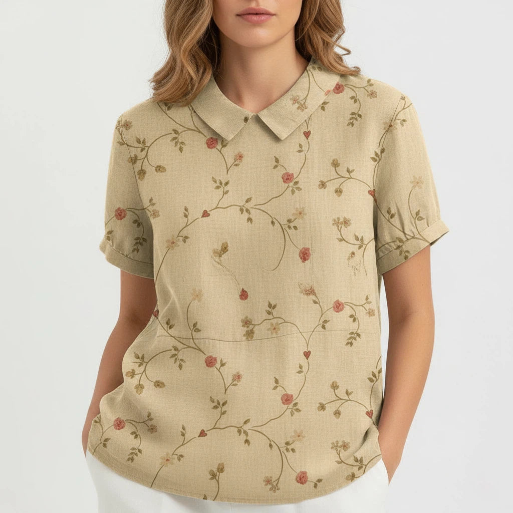 Blouse Women Black Floral Print | Summer Everyday Top