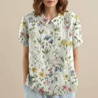 Blouse Women Black Floral Print | Summer Everyday Top