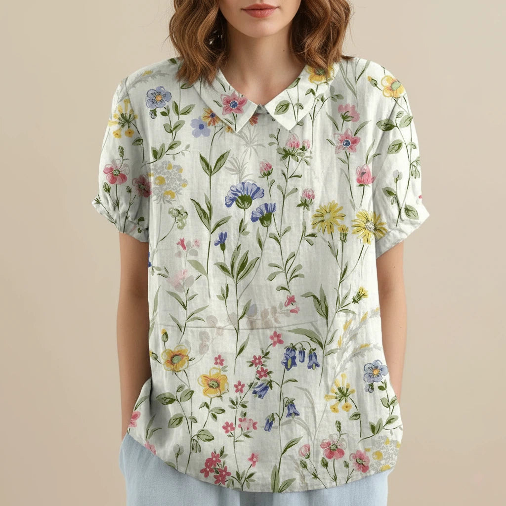 Blouse Women Black Floral Print | Summer Everyday Top