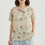 Blouse Women Black Floral Print | Summer Everyday Top