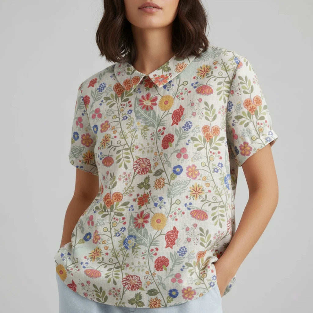 Blouse Women Black Floral Print | Summer Everyday Top