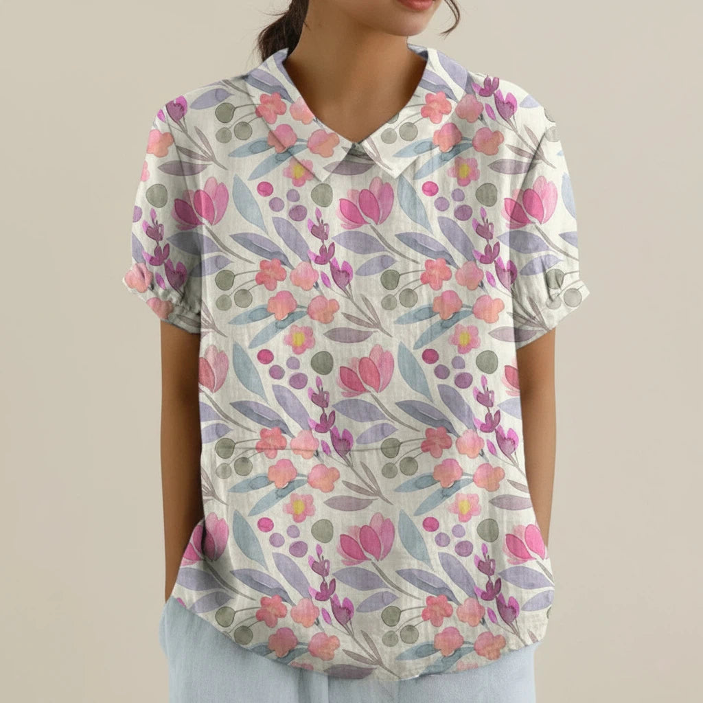 Blouse Women Black Floral Print | Summer Everyday Top