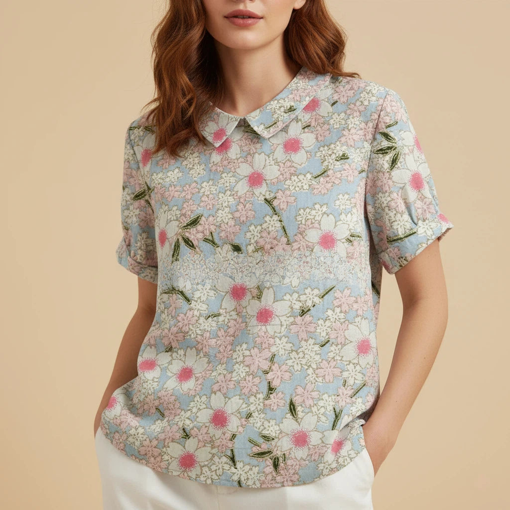 Blouse Women Black Floral Print | Summer Everyday Top