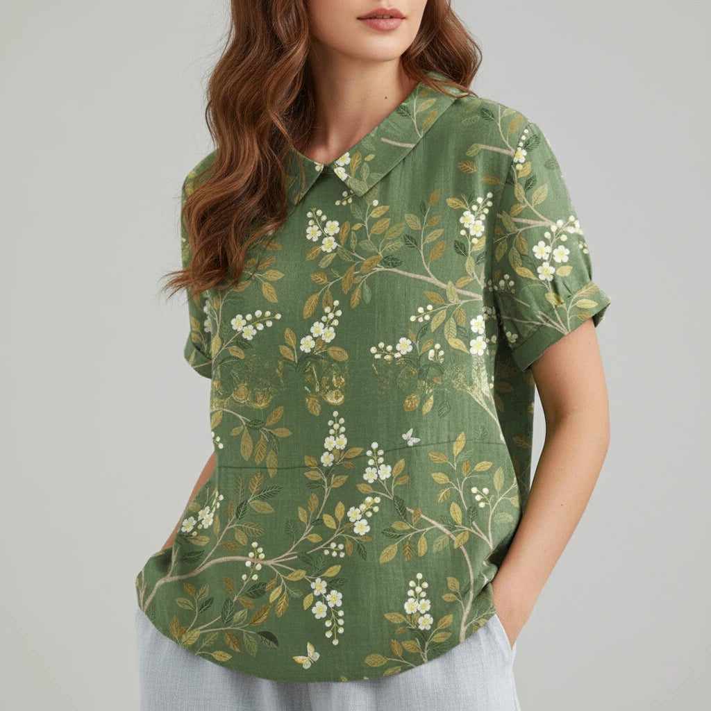 Blouse Women Black Floral Print | Summer Everyday Top