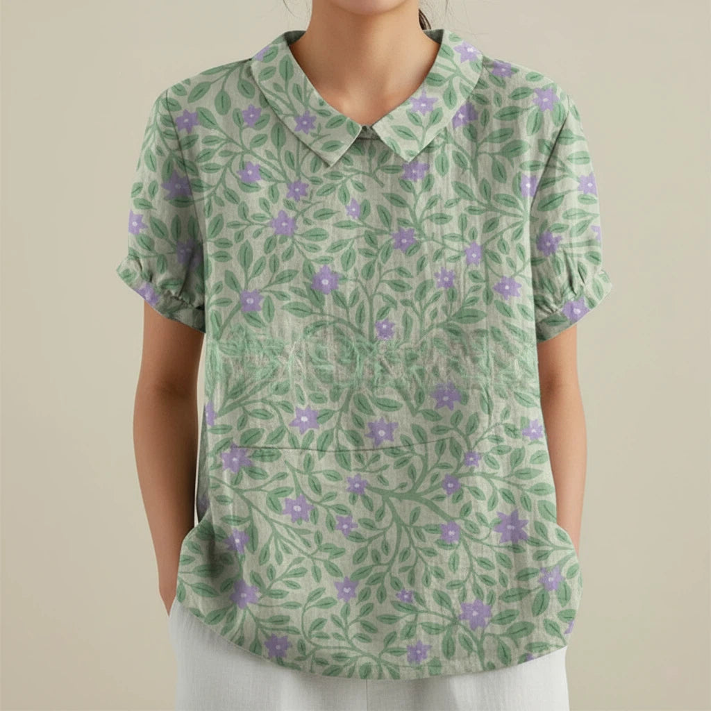 Blouse Women Black Floral Print | Summer Everyday Top