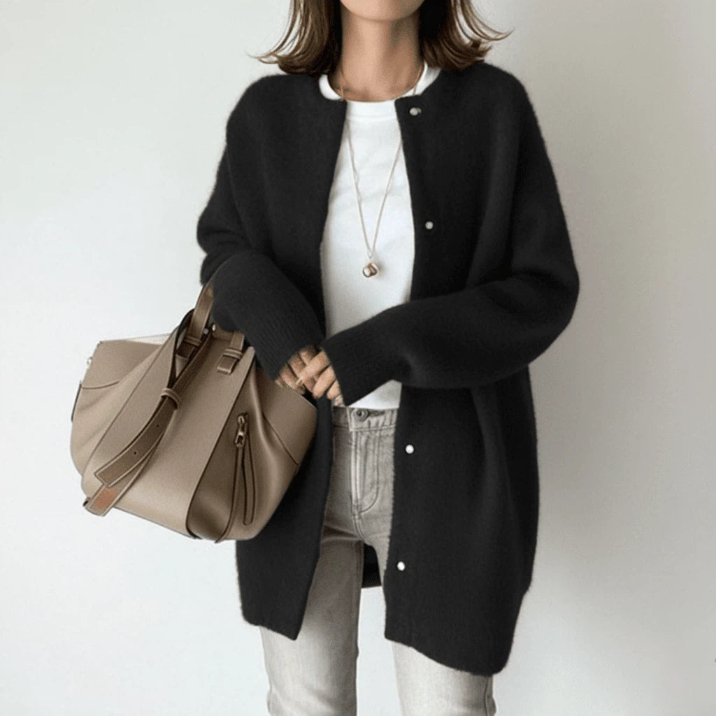 Cardigan Wool Women Black | Everyday Layering Wear