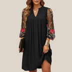 Dress Women Embroidered Sleeve | Casual Everyday Look