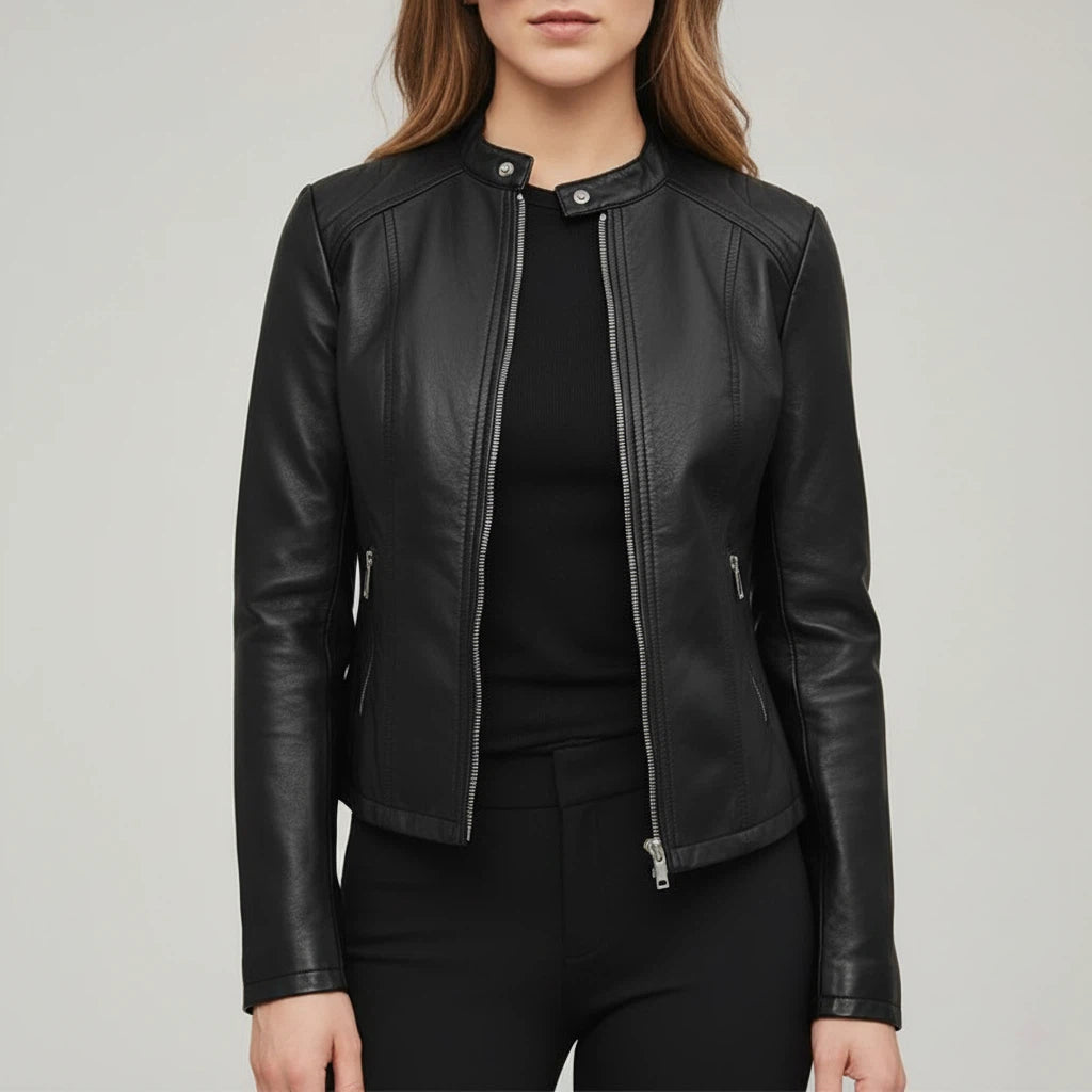 Jacket Women Minimalist Stand Collar | Everyday Wear