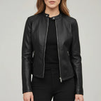 Jacket Women Minimalist Stand Collar | Everyday Wear