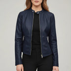 Jacket Women Minimalist Stand Collar | Everyday Wear