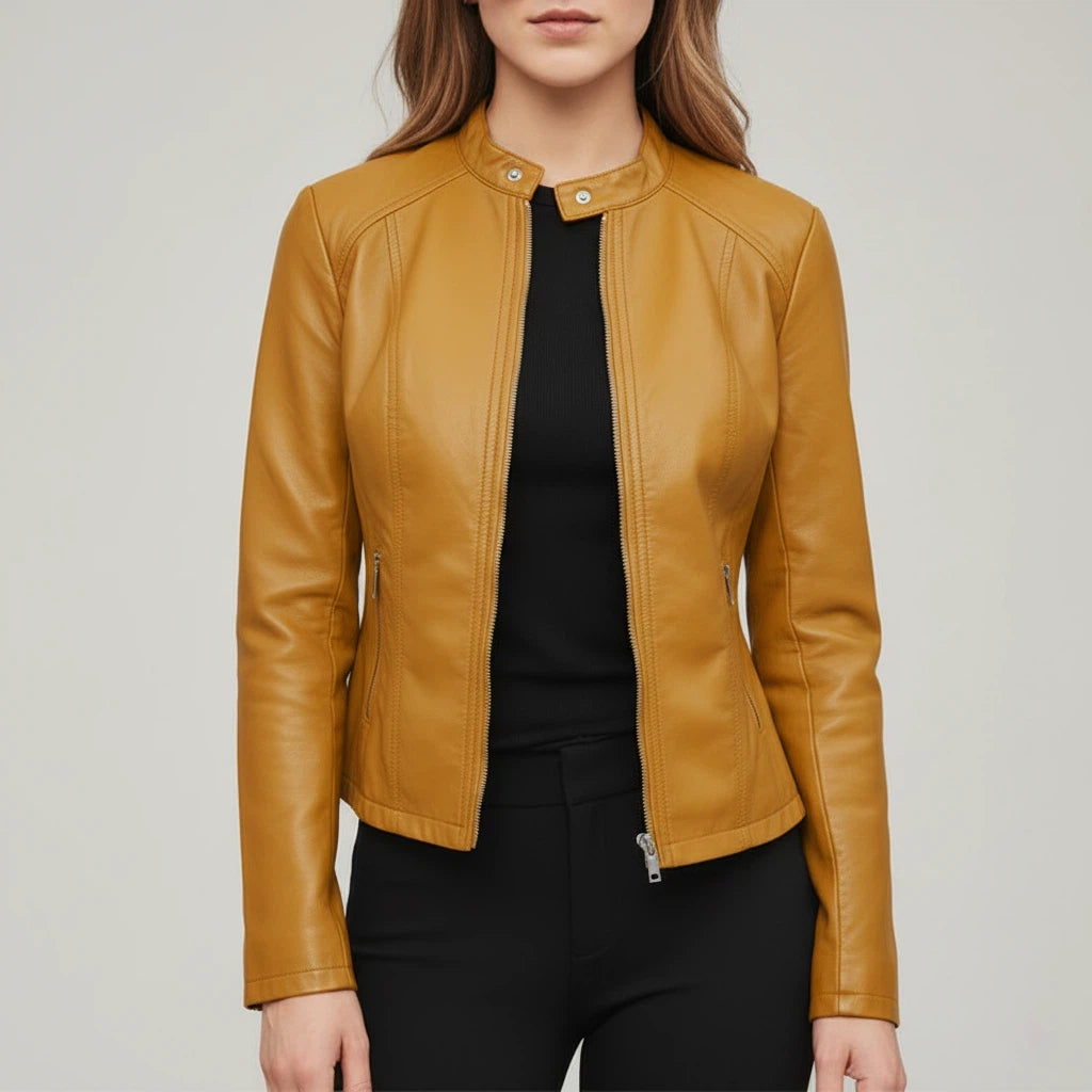 Jacket Women Minimalist Stand Collar | Everyday Wear