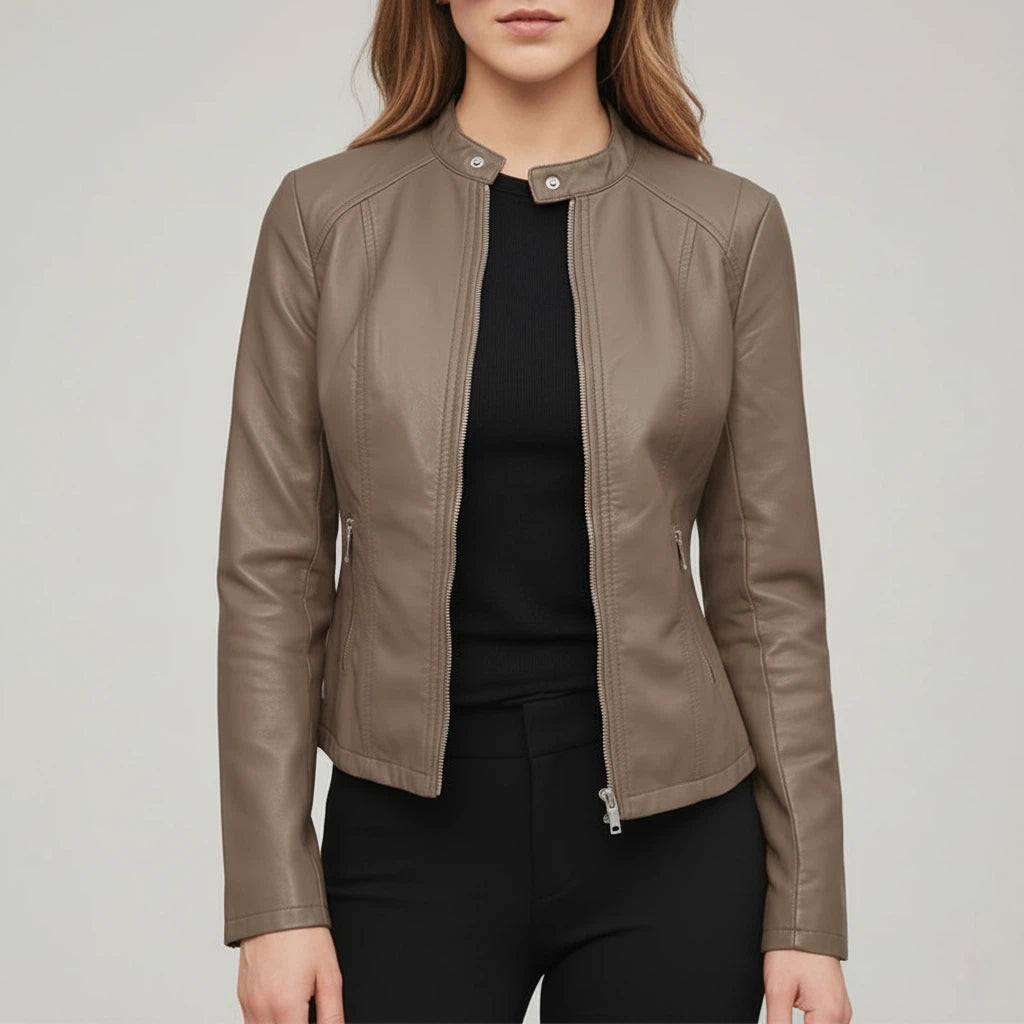 Jacket Women Minimalist Stand Collar | Everyday Wear