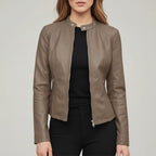 Jacket Women Minimalist Stand Collar | Everyday Wear