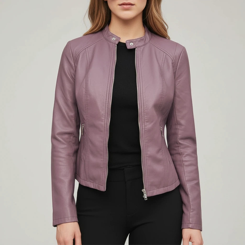 Jacket Women Minimalist Stand Collar | Everyday Wear