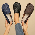 Loafers Women Floral Cut-Out | Black Everyday Wear