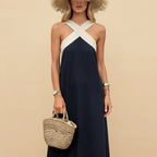 Maxi Dress Women Halter Cross-Strap | Summer Everyday Wear