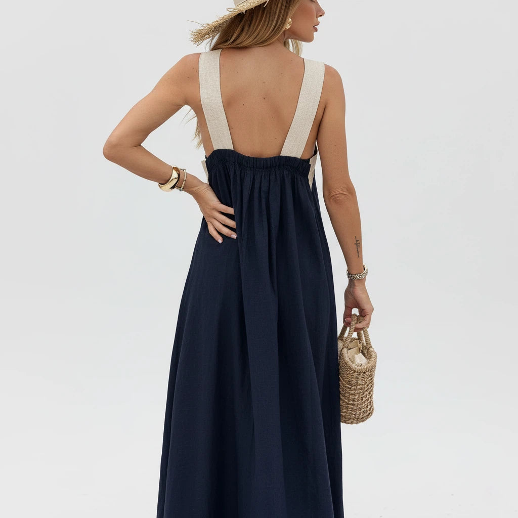 Maxi Dress Women Halter Cross-Strap | Summer Everyday Wear