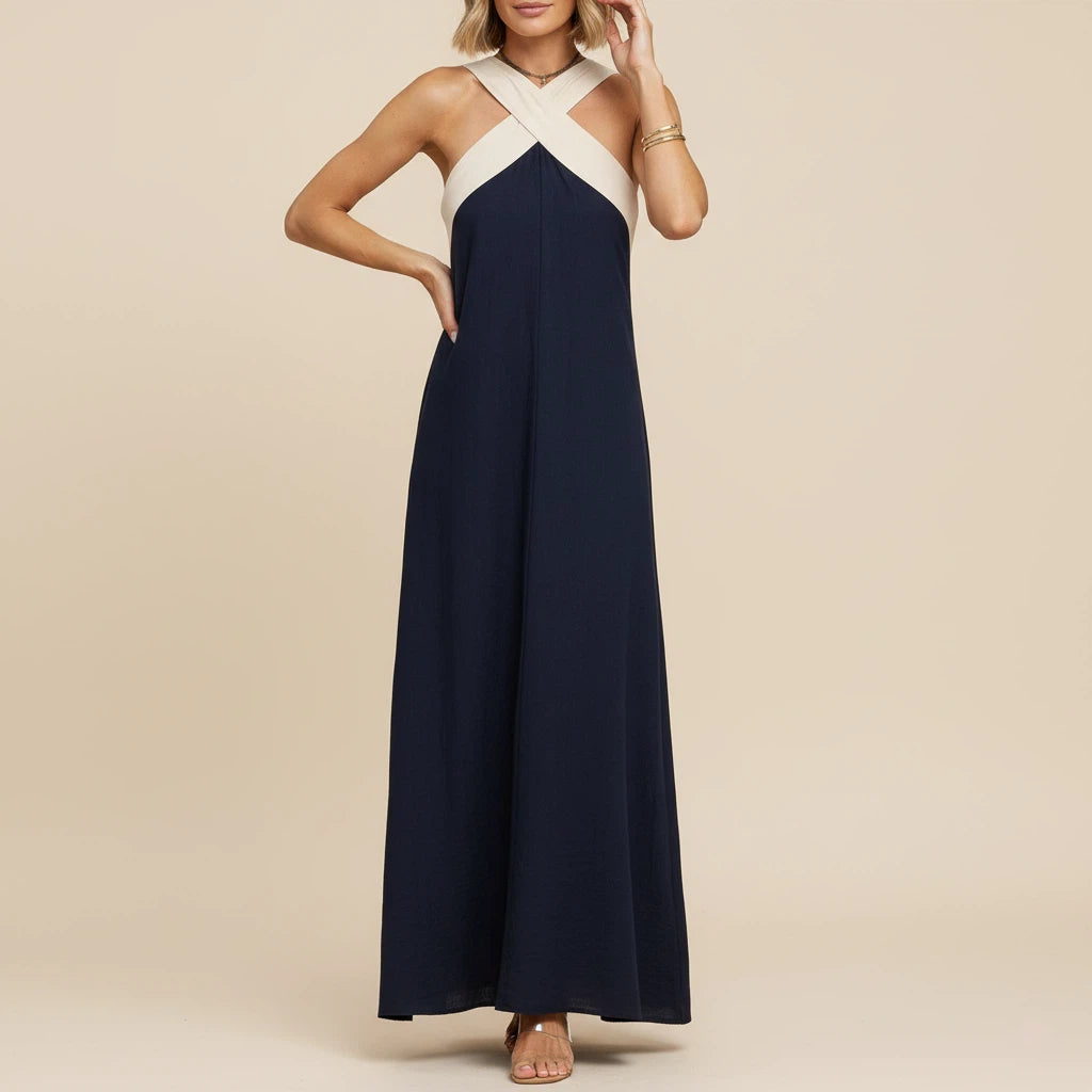 Maxi Dress Women Halter Cross-Strap | Summer Everyday Wear