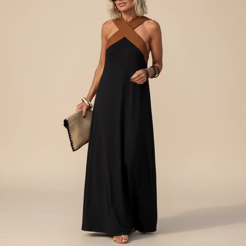 Maxi Dress Women Halter Cross-Strap | Summer Everyday Wear