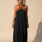 Maxi Dress Women Halter Cross-Strap | Summer Everyday Wear