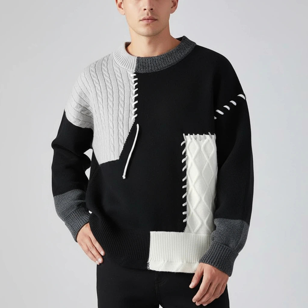 Pullover Sweater Colorblock Long Sleeve | Everyday Wear