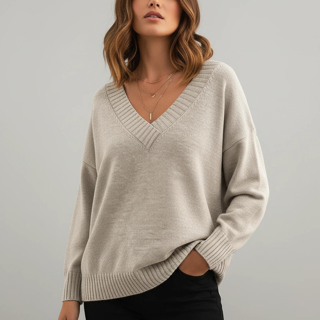 Sweater Women V-Neck Casual | Everyday Cold Weather Wear