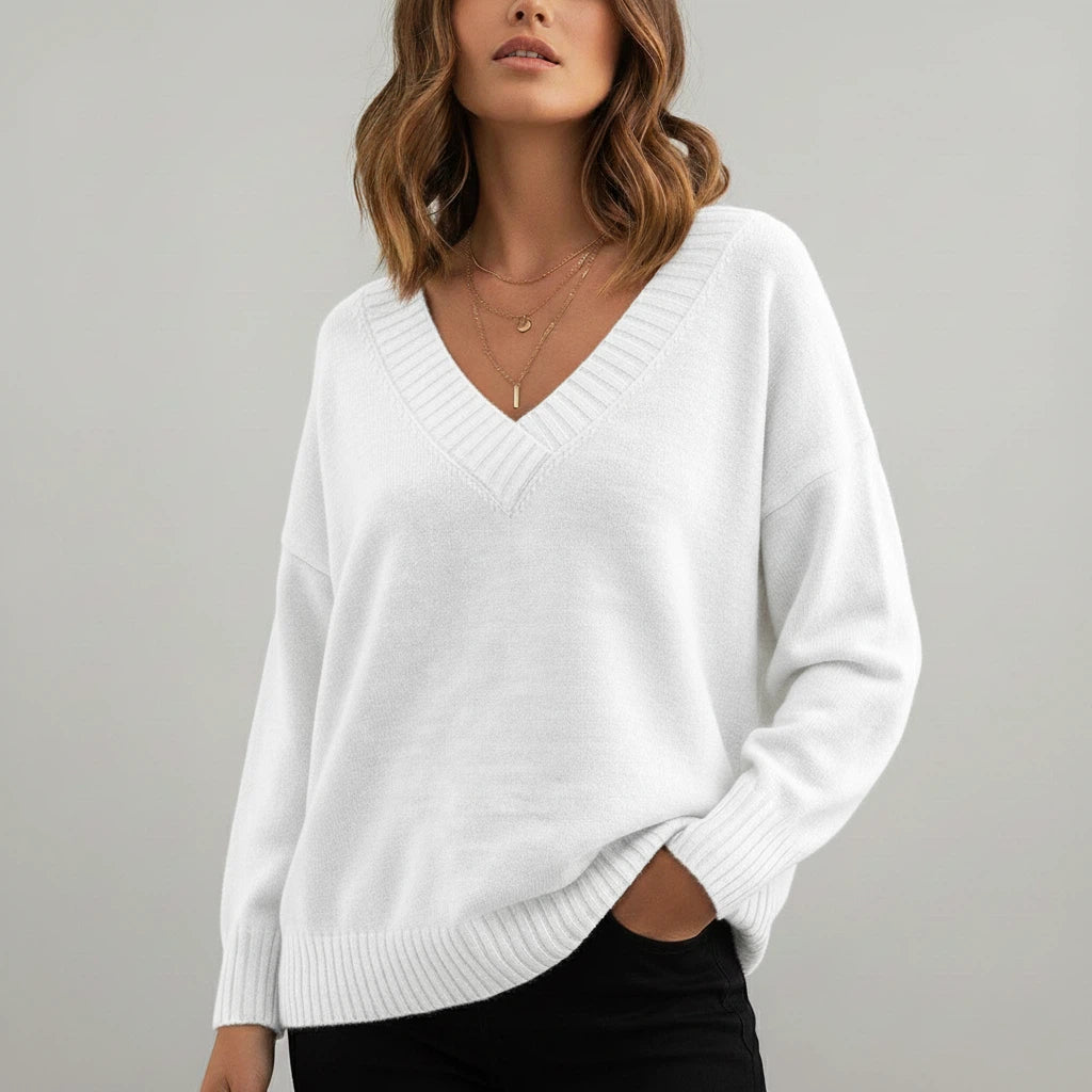 Sweater Women V-Neck Casual | Everyday Cold Weather Wear
