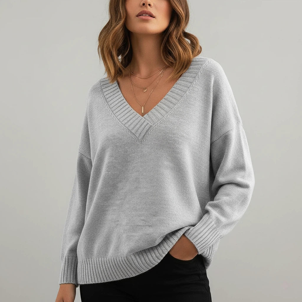 Sweater Women V-Neck Casual | Everyday Cold Weather Wear