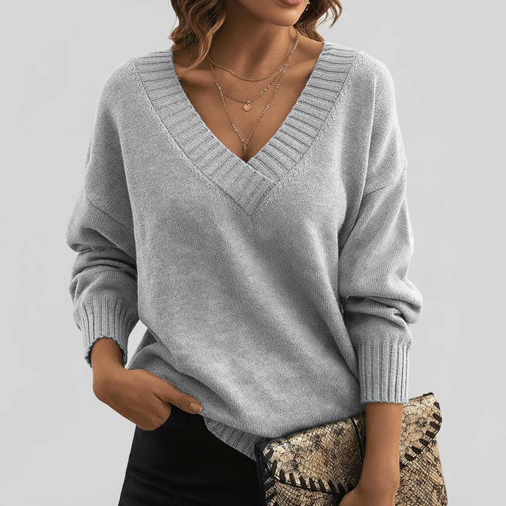 Sweater Women V-Neck Casual | Everyday Cold Weather Wear