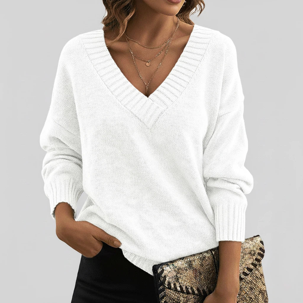 Sweater Women V-Neck Casual | Everyday Cold Weather Wear