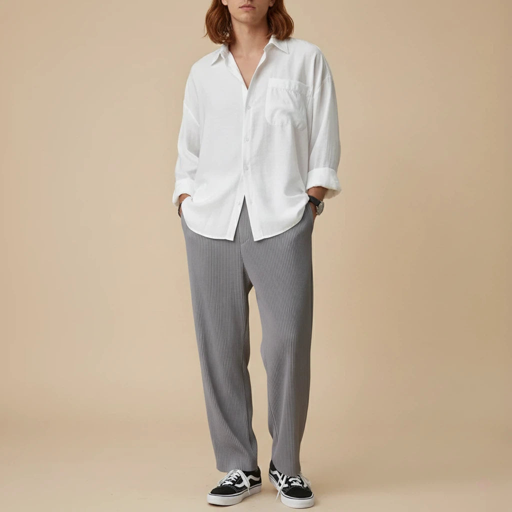 Tailored Trousers Neutral Tone | Everyday Wear