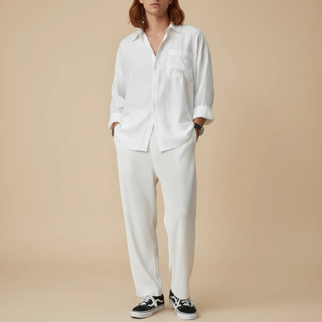 Tailored Trousers Neutral Tone | Everyday Wear