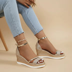 Wedge Sandals Ankle Strap | Casual Everyday Wear